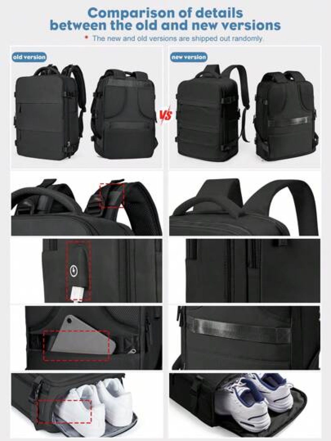 Floless Travel Backpack Work Bag Carry On Hand Luggage Water Resistant Business Large Daypack Weekender Bag Slim Laptop Backpack With USB Charging Port College Bag Computer Bag Gifts Fits 15 6 Inch No