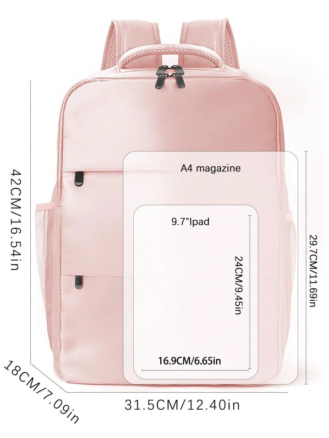 Release Buckle Decor Functional Backpack Laptop Backpack Business Travel Anti Theft Slim Laptop Backpack Water Resistant College School Computer Bag Fits 15 6 Inch Laptop Travel Backpack Gym Bag Stick