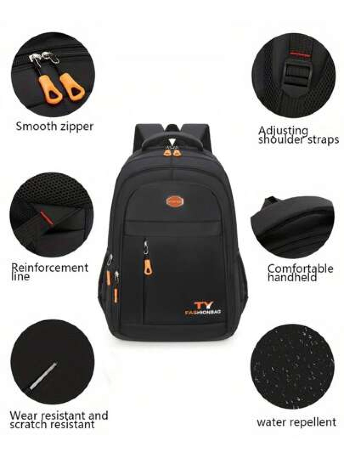 1pc Men Large Capacity Waterproof Casual Backpack Adjustable Laptop Student Backpack Man Bag Students School Supplies University Bag College Teacher School Backpack Book Bag School Bag Hobo Hip Bag Mu