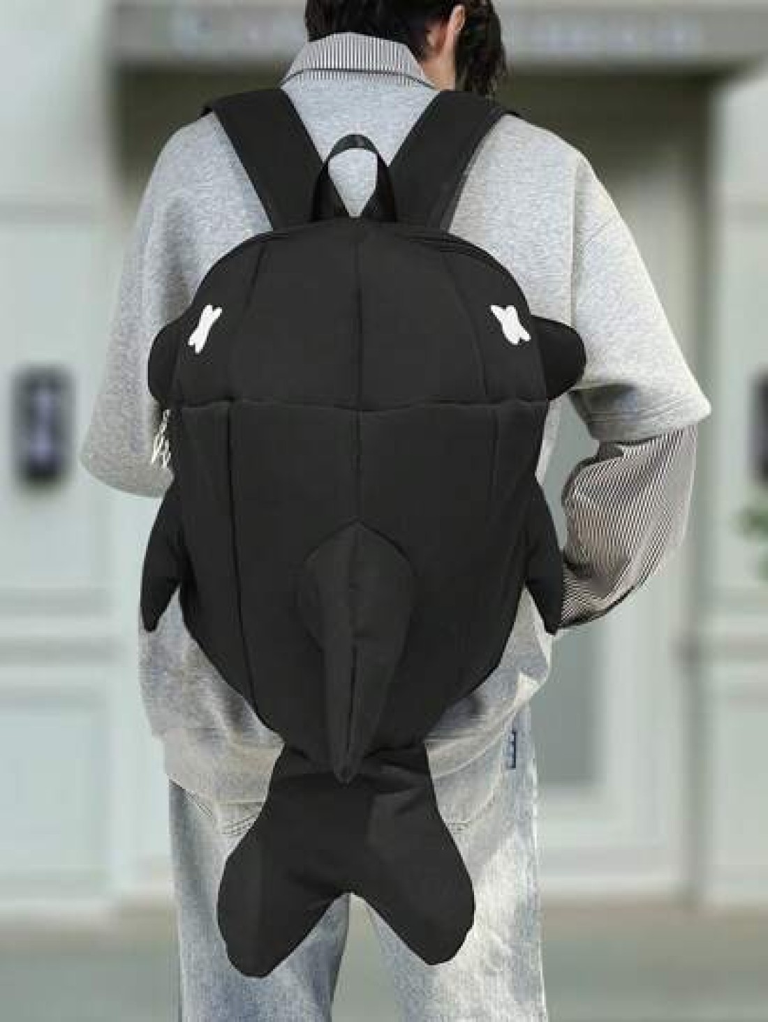 peach tree Large Capacity Men s Backpack Fashionable Minimalist Shark Design Couple Backpack Suitable For High School College Students Commuting Travel Sports Halloween Christmas Gifts Peach Tree Bran