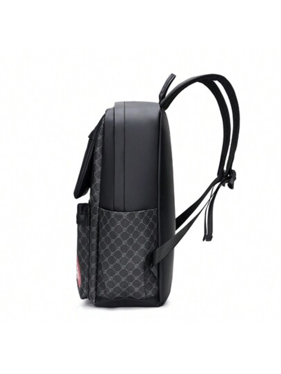 17 Inch Medium Laptop Backpack Geometric Pattern Buckle Design Pu Camping Bag Schoolbag College School Casual Backpack Laptop Backpack Commute Lightweight Flap Backpack S Leather Bag Student Travel Mu