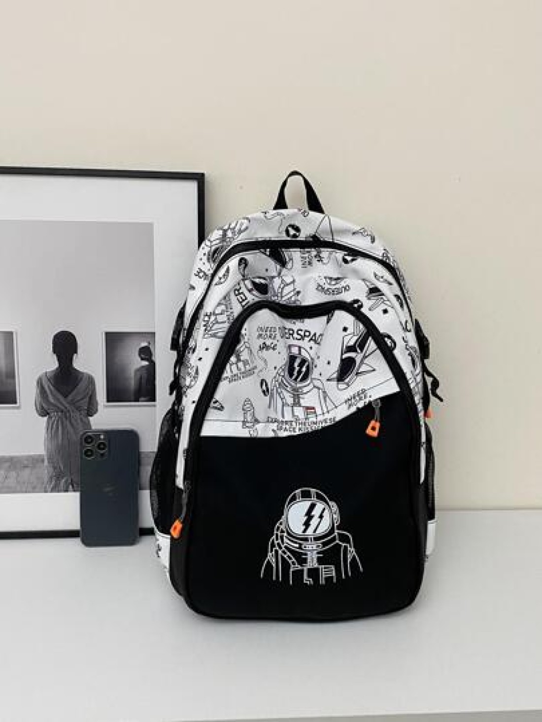 New Cartoon Astronaut Pattern Backpack Multifunctional School Bag School Backpack For School Daypack Laptop Bag Computer Bag Book Bag Rucksack Shoulder Bag Cartoon Print Camouflage Leisure Print Backp