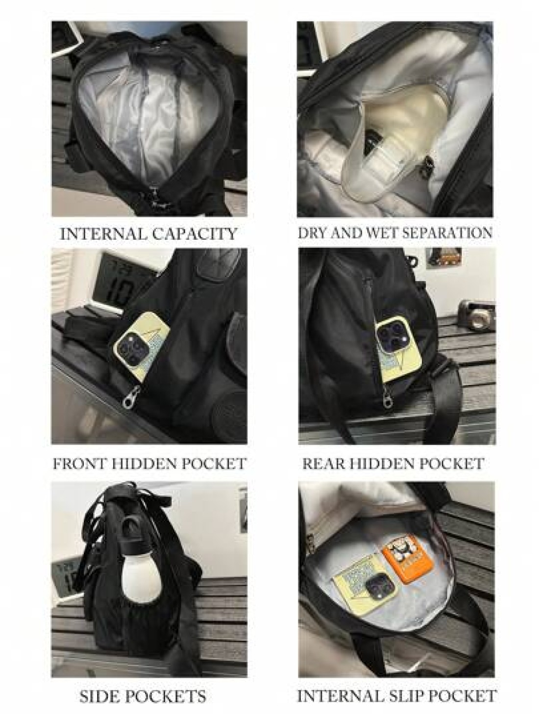 peach tree Multifunctional Backpack Waterproof Separation Design Weekender Bag Large Capacity Casual Travel Gym Hiking Backpack With Dry Wet Compartment Peach Tree