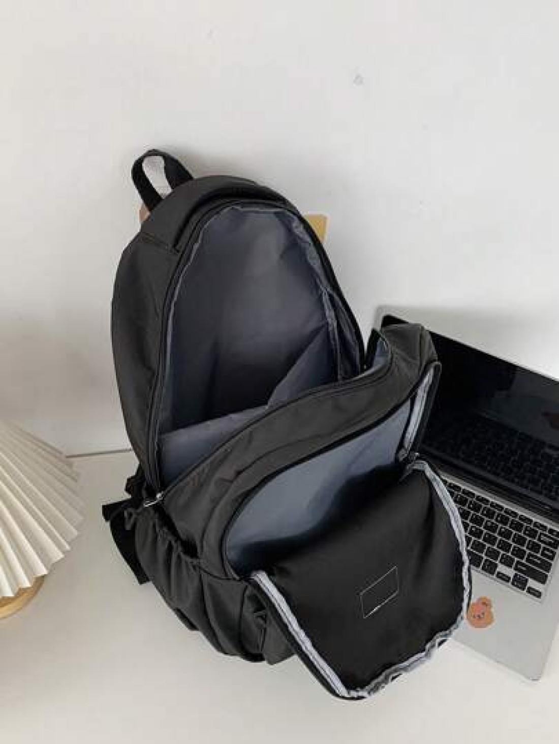 Nylon Waterproof Laptop Backpack Fits 15 6 Inch Unisex Travel Bag