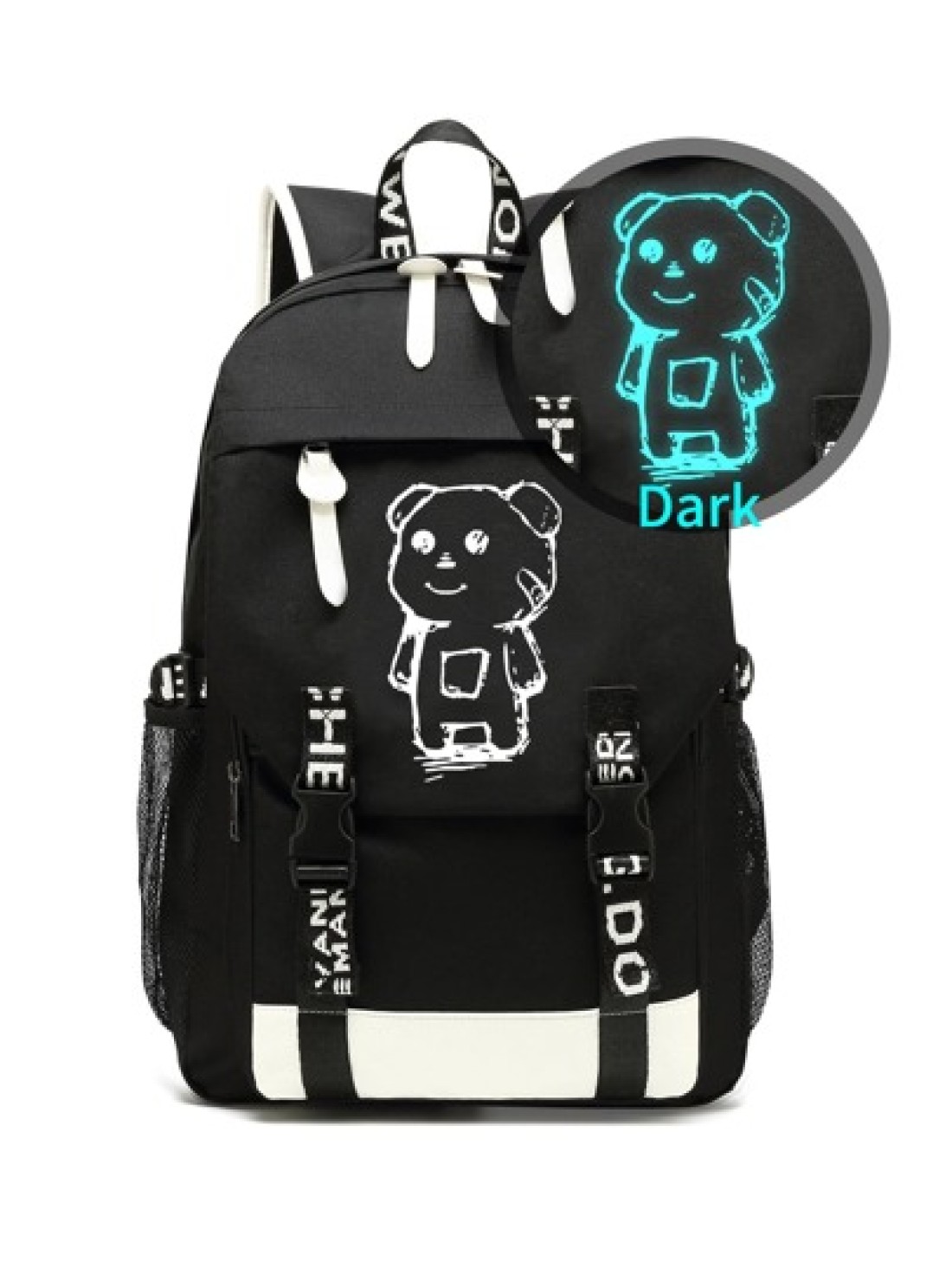 15 Inch Men Cartoon Bear Graphic School Bag School Bags Schoolbag School Backpack For School Daypack Laptop Bag Computer Bag Book Bag Rucksack Shoulder Bag Travel Bag Sport Bag College Bag Business Ou