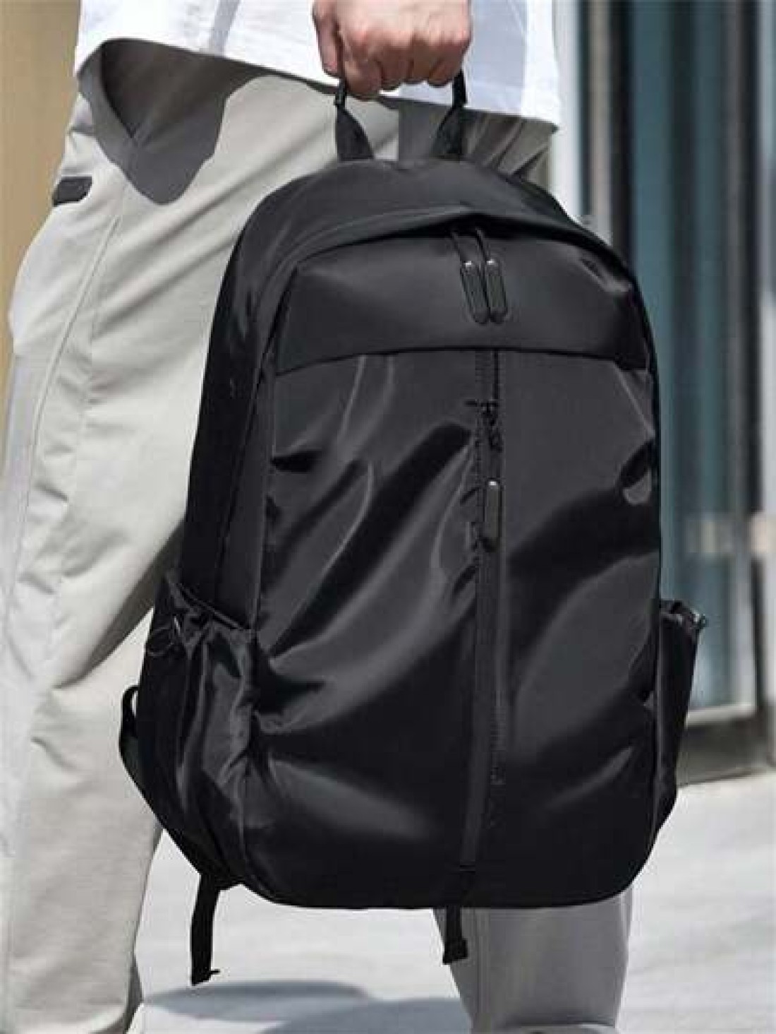 Travel Outdoor Oxford Cloth Backpack Large Capacity Business Backpack Heavy Duty Laptop Backpack Vacation School Summer Carry On Polyester Business Casual Black Personalized Gifts Boyfriend Hiking Stu