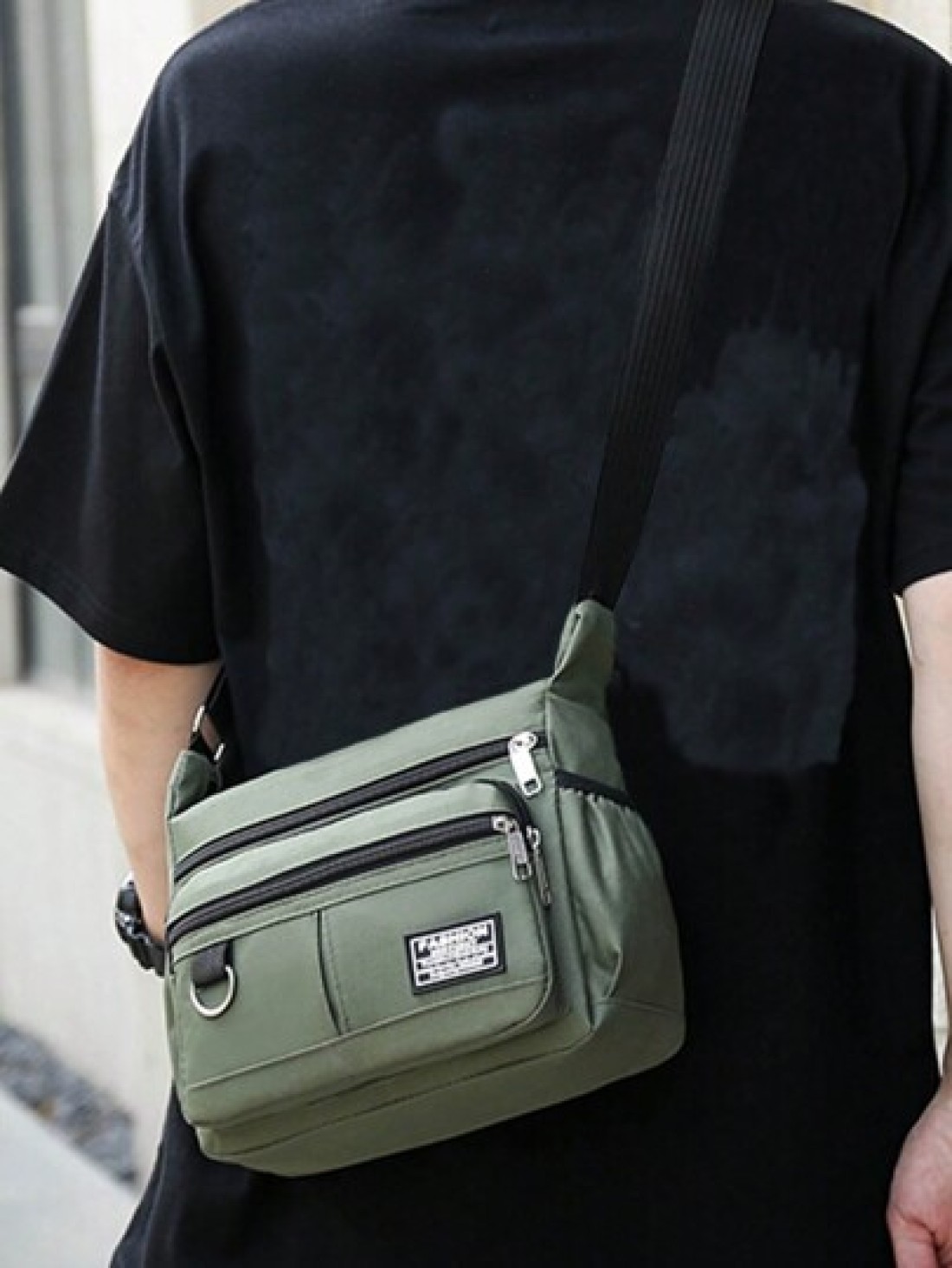 Large Capacity Multi Layer Waterproof Middle Aged And Elderly Backpack Oxford Cloth Shoulder Crossbody Bag Travel Leisure Men s Bag Nylon Cloth Bag Sling Vacation School Summer Carry On Business Casua