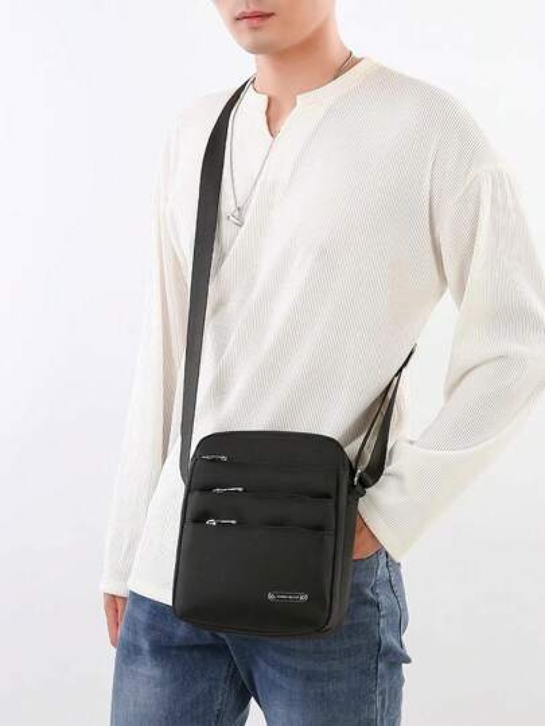 1pc Men s Shoulder Bag Casual Oxford Cloth Multi Layer Crossbody Bag Chest Bag For Men Side Bags For Men Satchel Bag Leather Bag Hobo Bag Hip Bag Travel Christmas Holiday Thanksgiving Gifts For Men To