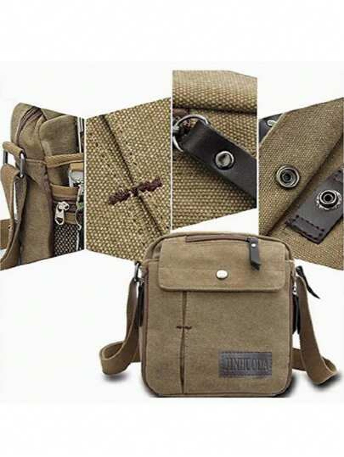Men s Canvas Messenger Bag Stylish Shoulder Bag With Multiple Pockets Perfect For Outdoor Travel Crossbody Bag Sling Bag Side Bag Square Bag For Holiday School Bag Students Fall Bag Cylinder Bag Old M