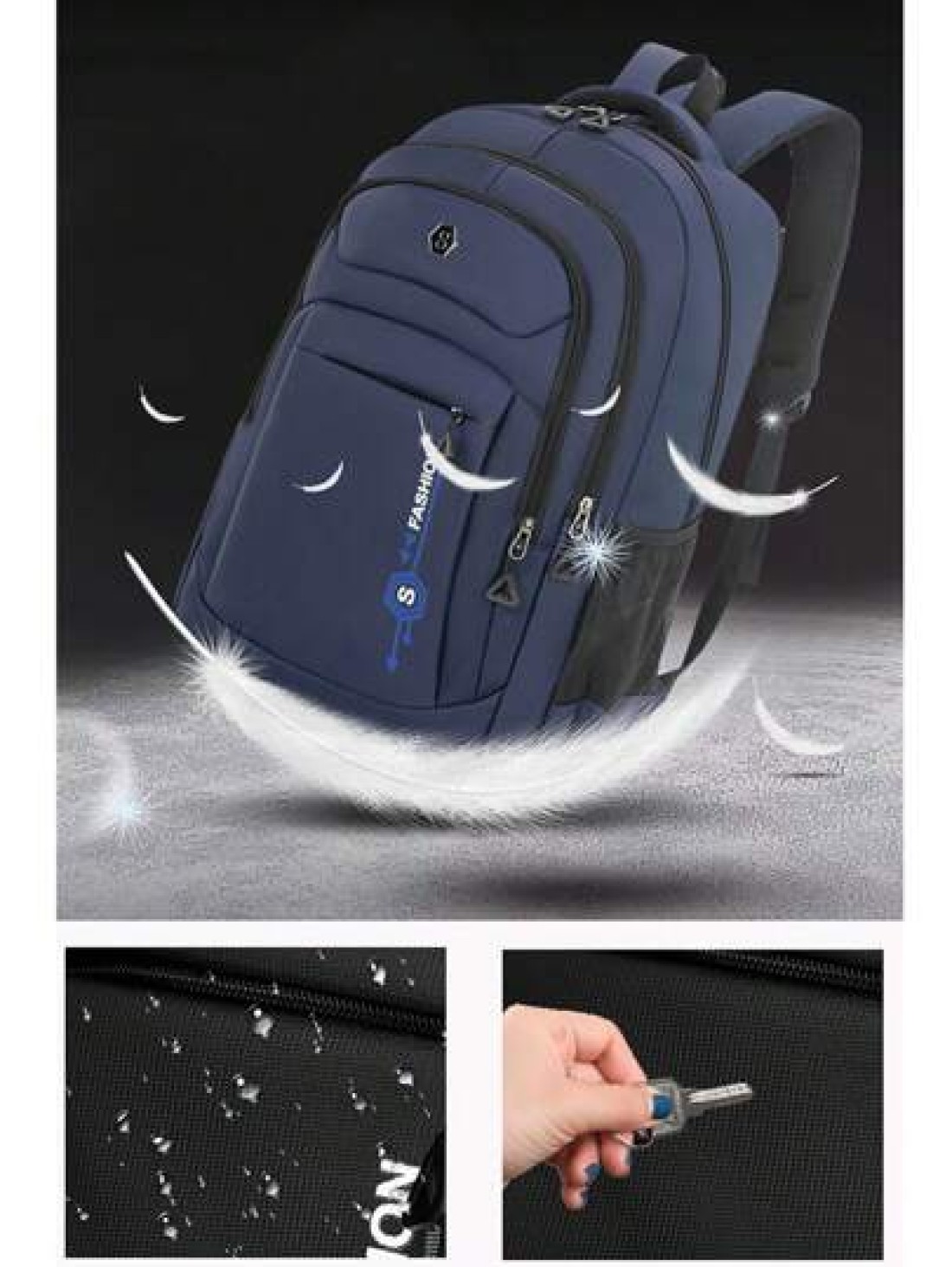 Leisure Sports Style Nylon Backpack Can Hold 15 6In Computer Bag Large Capacity School Bag Lightweight Multi Functional Travel Bag Convenient Storage Day Bag Fashion Business Trip Bag Suitable For Stu