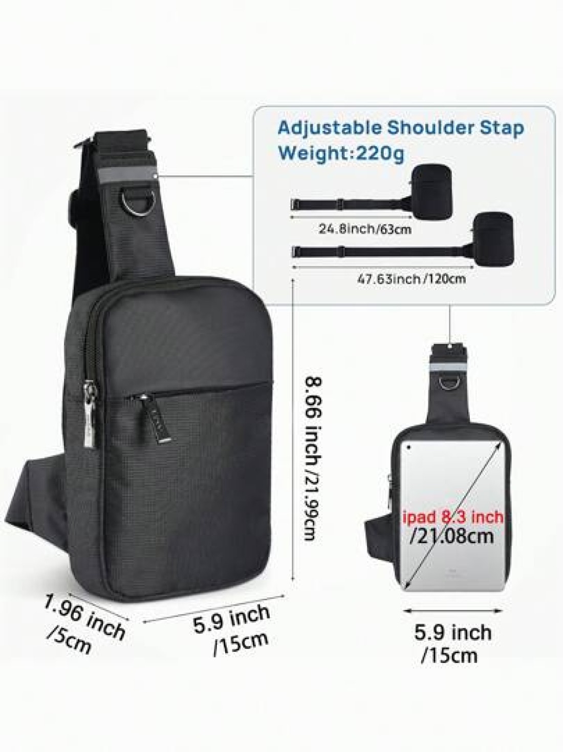 One Shoulder Sling Cross Body Bag Anti RFID Small Waist Pouch Lightweight Chest Phone Mini Bag Suitable For Travel And Leisure