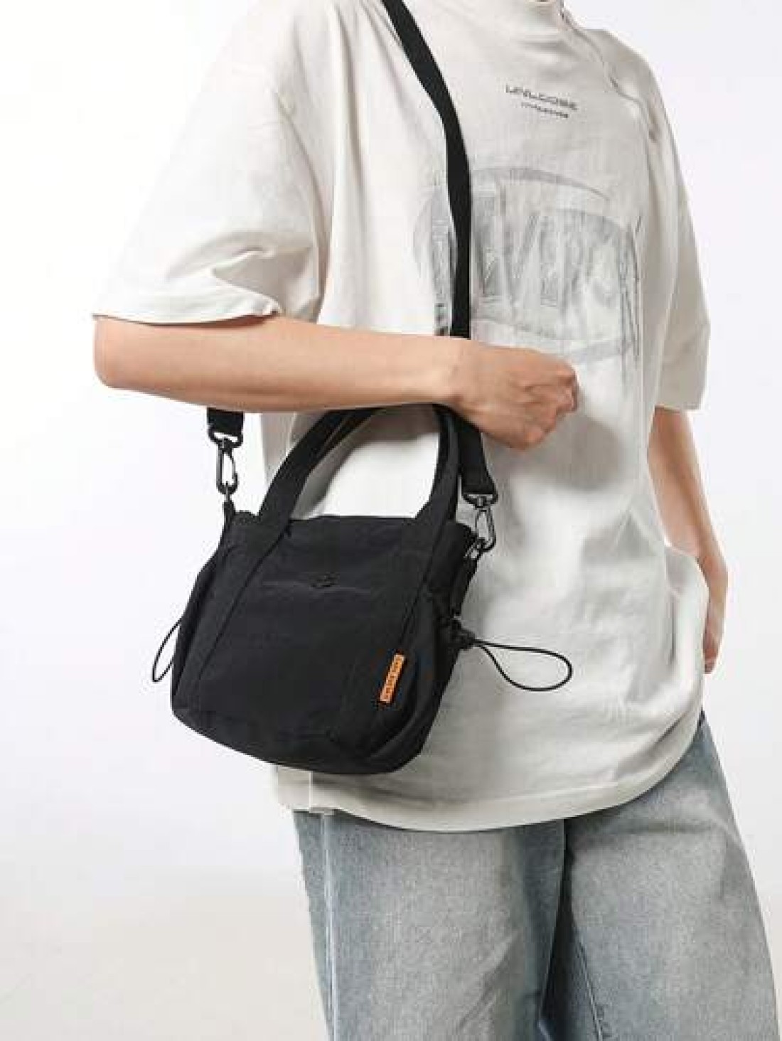 Unisex Solid Color Crossbody Bag Fashion Handbag Casual Versatile Travel Shopping Shoulder Bag