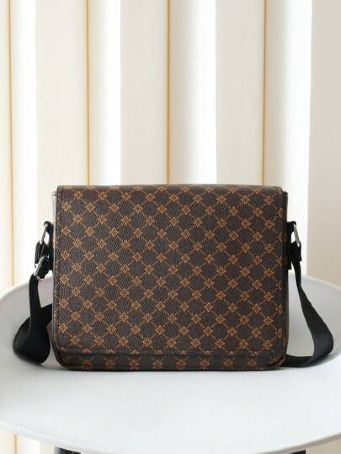 Flip Top Shoulder Bag European American Fashion Crossbody Bag Horizontal Large Capacity Business Casual Laptop Messenger Bag Floral Backpack