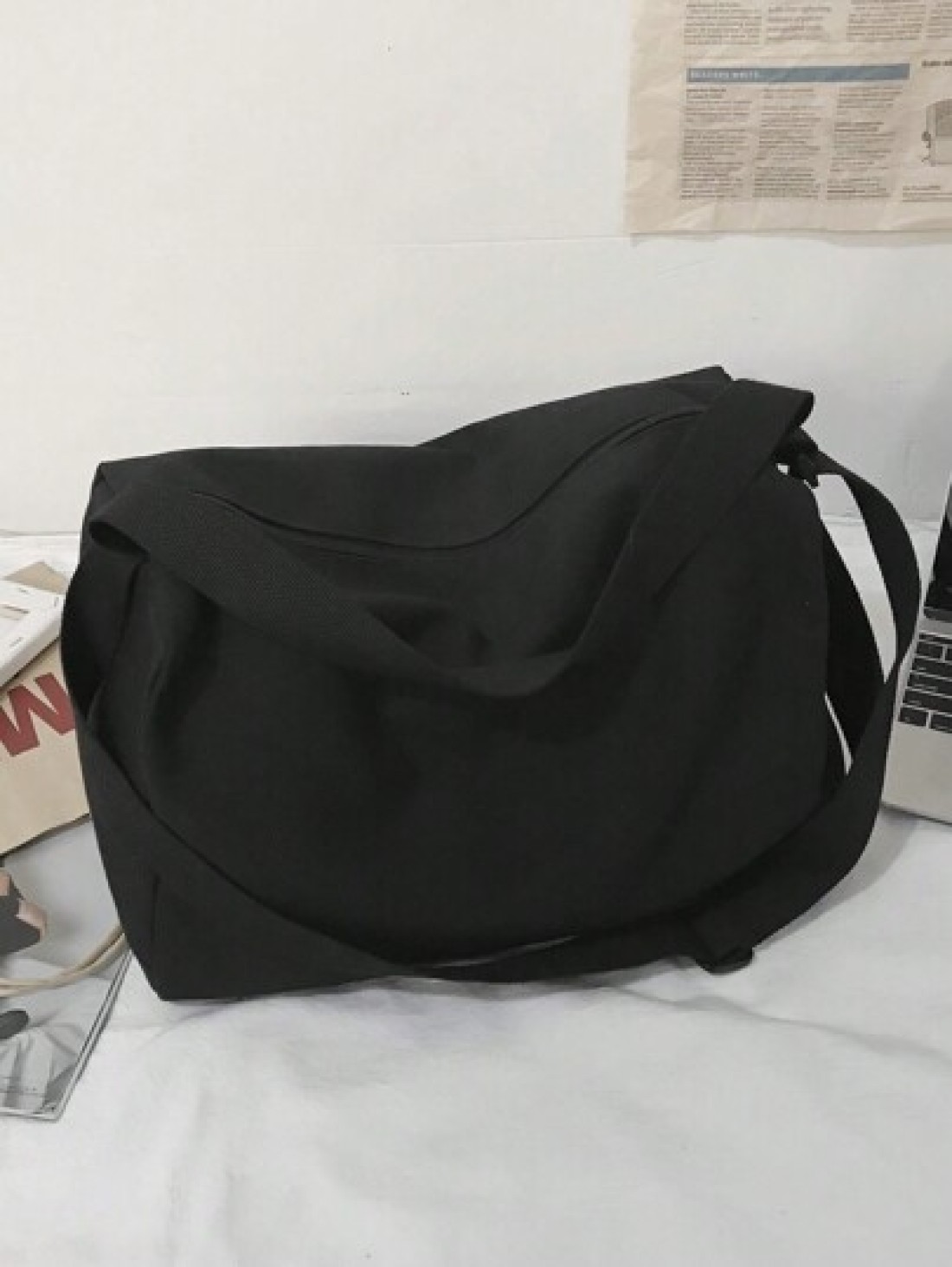 Students Multifunctional Sling Bag Shoulder Bag Casual Bag Large Hobo Messenger Bag Minimalist Black Schoolbag College School Outdoors Sports Fabric Portable Bag Crossbody Bag Thanksgiving Purse Funny