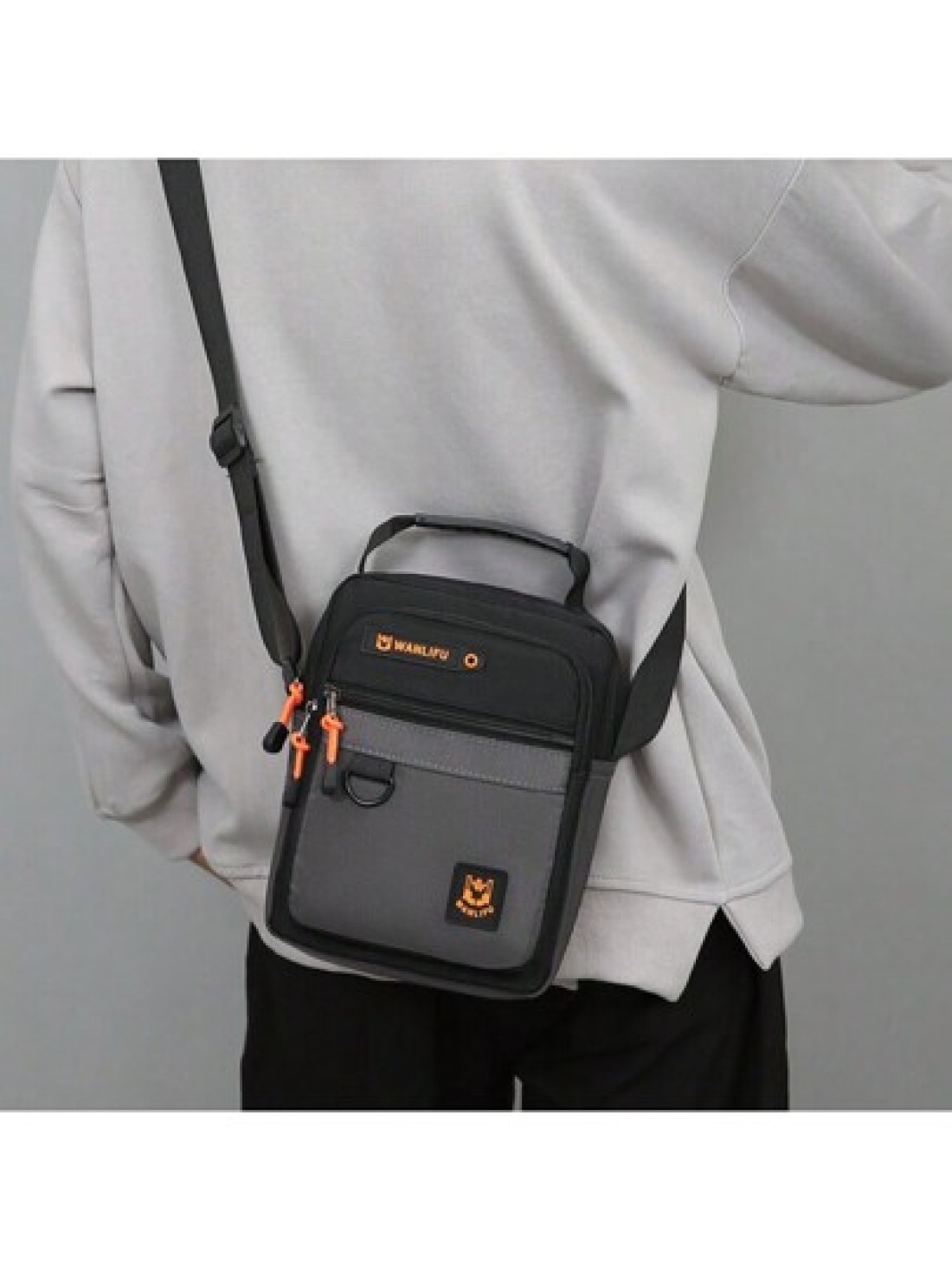 New Men s Sling Bag Casual Contrast Color Letter Pattern Messenger Bag Multi Functional Oxford Cloth Water Resistant Large Capacity Crossbody Bag Christmas Fall University Cross Body Bag Side Bag Gift