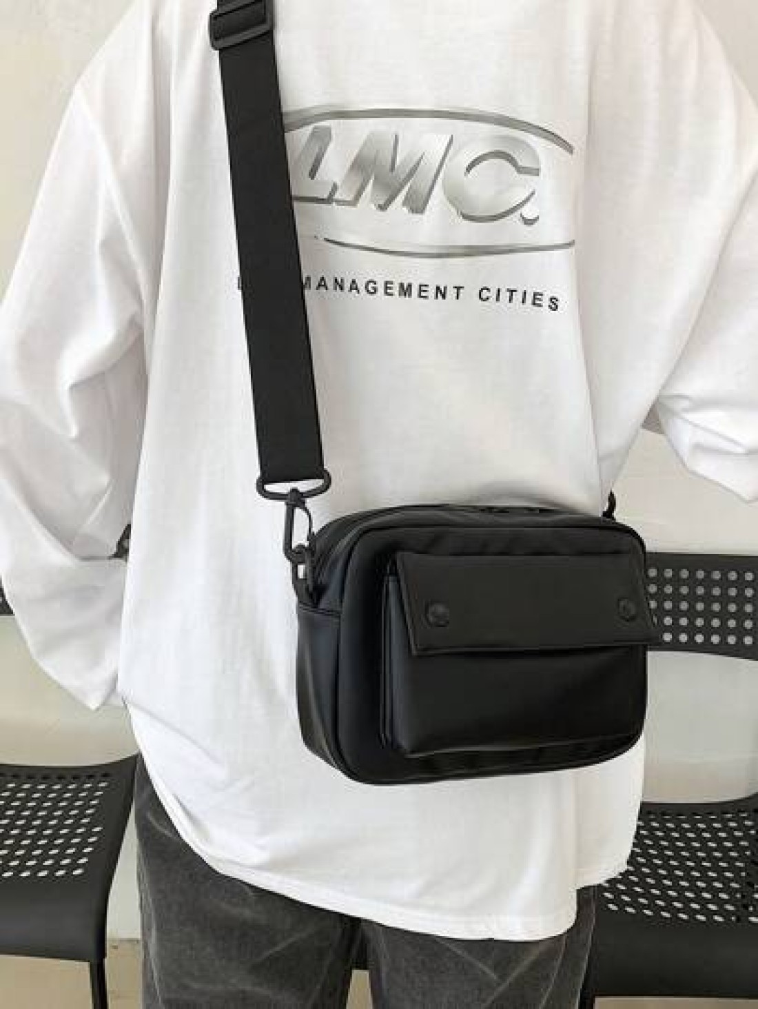 Men s Four Seasons Water Proof Letter Crossbody Bag Shoulder Bag Chest Bag Waist Bag With Headphones Empty Commute Bag Graduation Gifts Multi Functional For Books Freshman Bag Beach Bag Gym Bag Men Gi