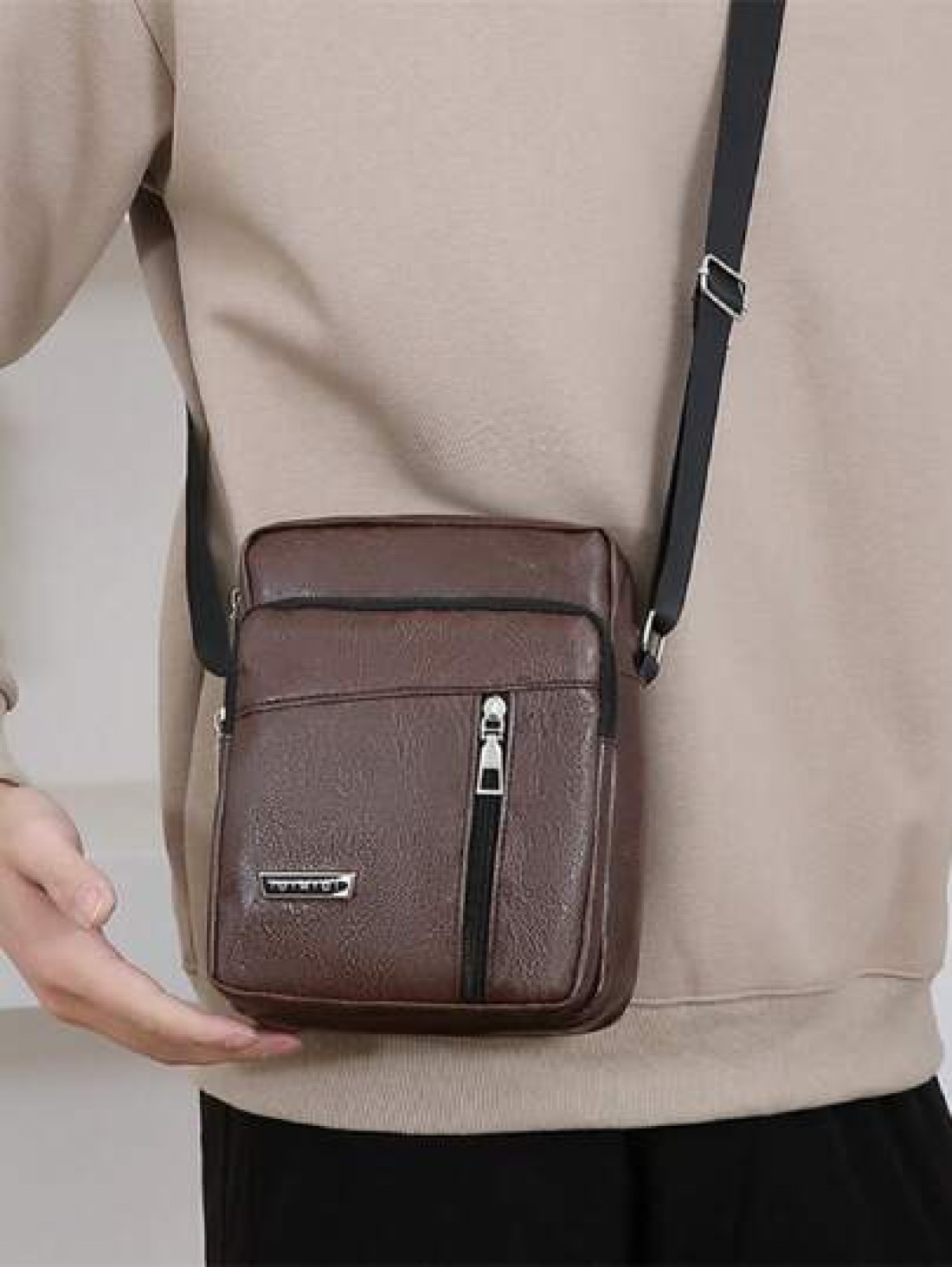 1pc Brown Solid Color Shoulder Crossbody Bag Stylish And Suitable For Daily Business And Commuting Bag Commute Teenagers Freshmen High School University Practical Stylish Sling Bag Cross Body Bag Ches