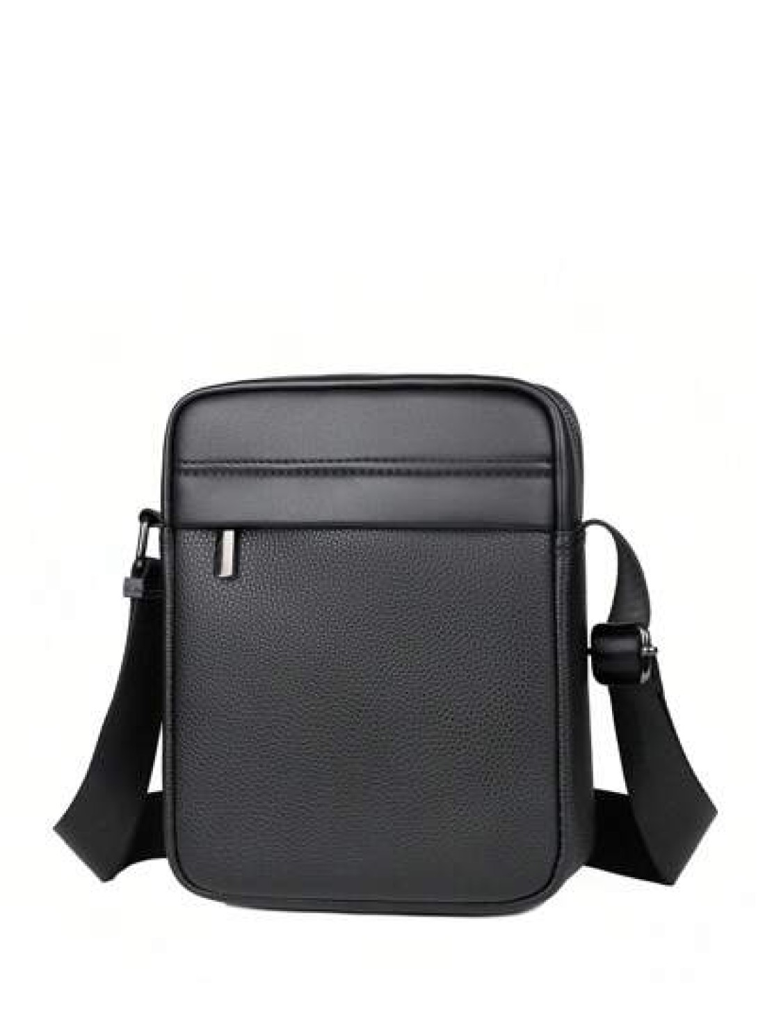 saroxi 1pc Men s PU Leather Square Shoulder Bag Casual Crossbody Bag With Side Pocket Summer Casual Messenger Bag Versatile Scratch Resistant For Commuting Simple Style Black Bag Gift For Boyfriend Hu