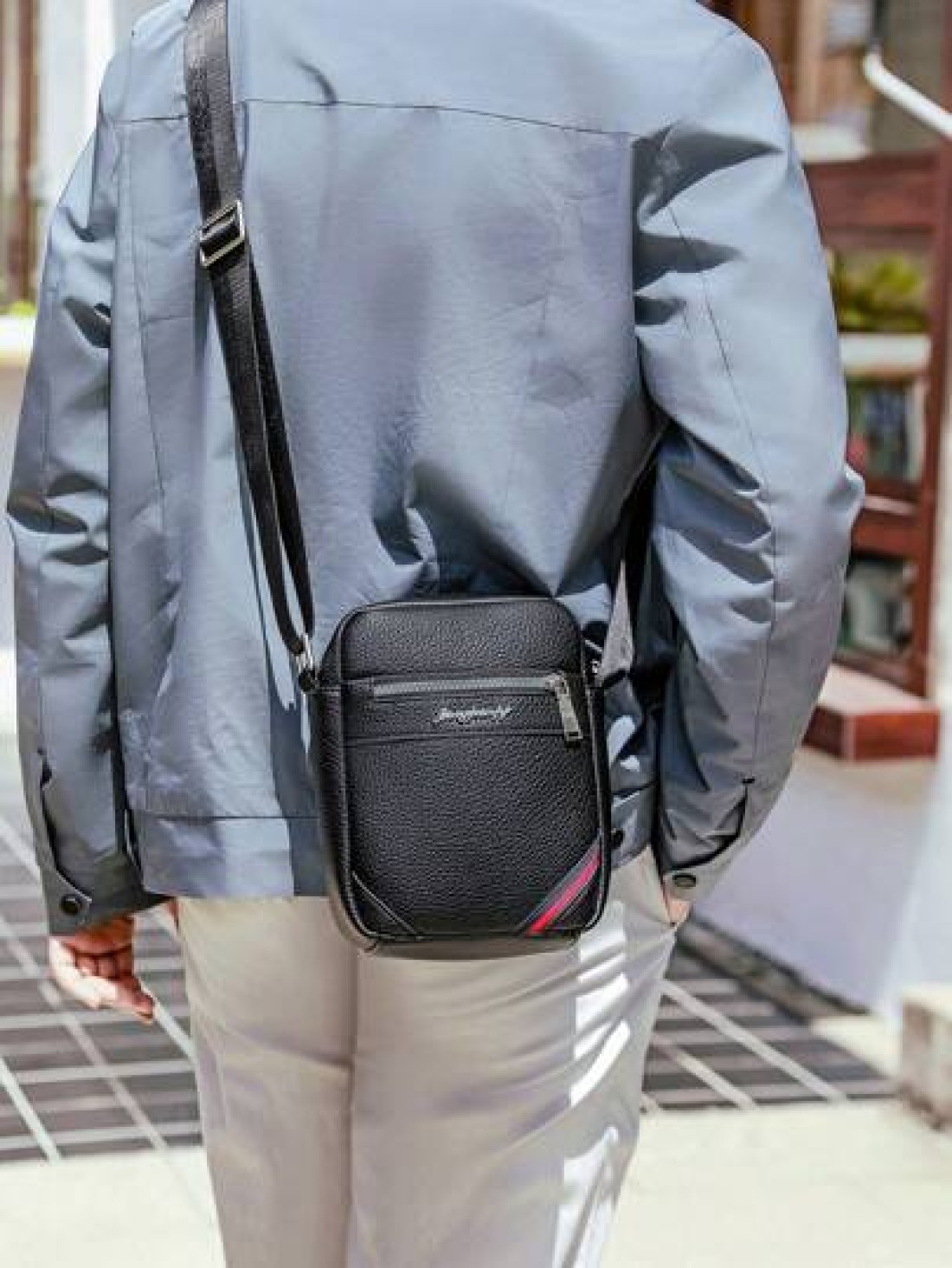 Men s Classic Square Business Messenger Bag Casual Shoulder Bag Crossbody Satchel Suitable For School Commute Travel