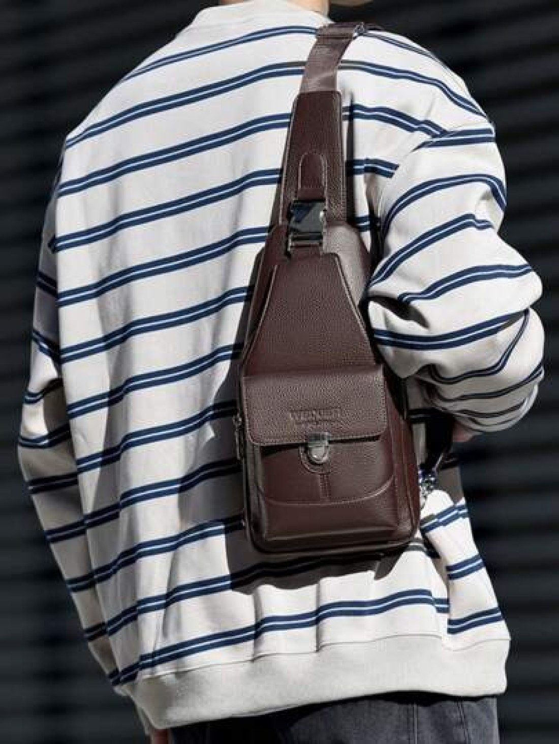 WEIXIER WEIXIER Unisex Shoulder Bag Waist Pack Messenger Bag Women s Crossbody Bag Chest Bag Handbag PU Material Multi Pocket Adjustable Detachable Strap Casual Commuter Bag Business Bag Suitable For