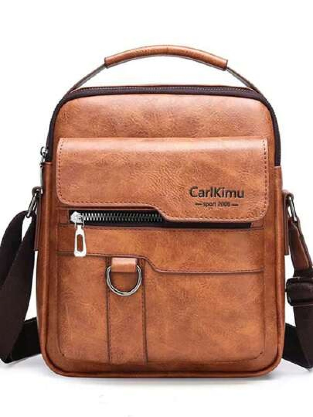 Men s Handbag Men s Shoulder Bag Retro PU Leather Vertical Hand Business Casual Bag Schoolbag