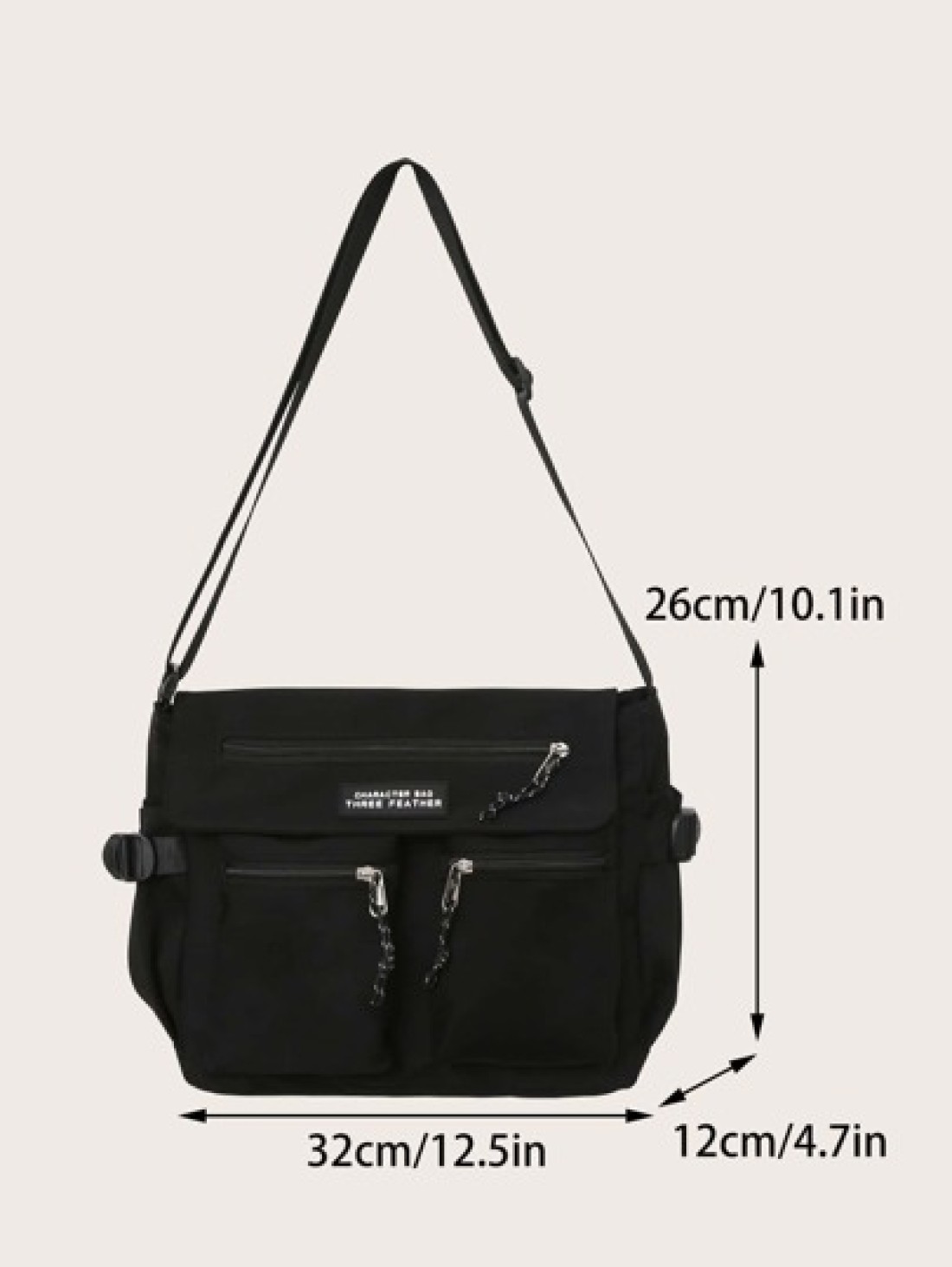 High School Students University Multifunctional Sling Bag Shoulder Bag Casual Bag Men Letter Detail Multi Compartment Crossbody Bag Schoolbag For Travel Large Capacity Multi Functional Fashionable Vac