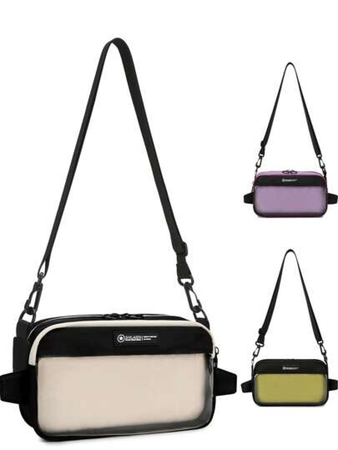 peach tree Peach Tree Men s Chest Bag Messenger Bag Waist Bag Transparent Phone Pouch One Shoulder Bag Coin Purse Running Pouch Cycling Bag Fashionable Solid Color Minimalist Design With Zipper Closur