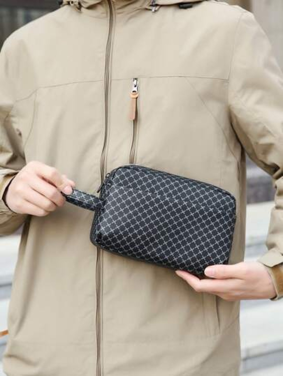 Fashion Simple Handbag Men Retro Old Flower Bags Elegant Men s Small Square Bags Casual Hundred Coin Purse Clutch Bag