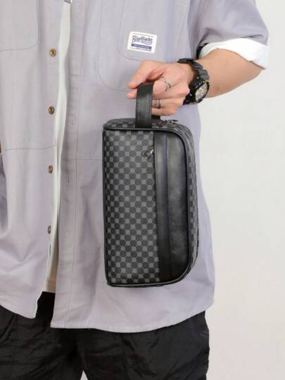 Men s New Fashion Handbag Clutch Bag Business Keychain Coin Purse Multi Function Wristlet