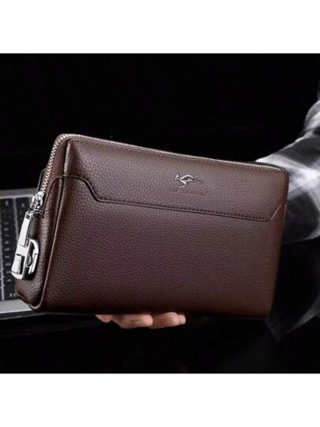 Large Men s Leather Long Wallet Handbag For Travel Passport Business Mobile Phone Credit Card Anti Theft Password Lock Casual Clutch Christmas Gifts Winter Christmas Men Bag Bag For Men Men Wallet Han