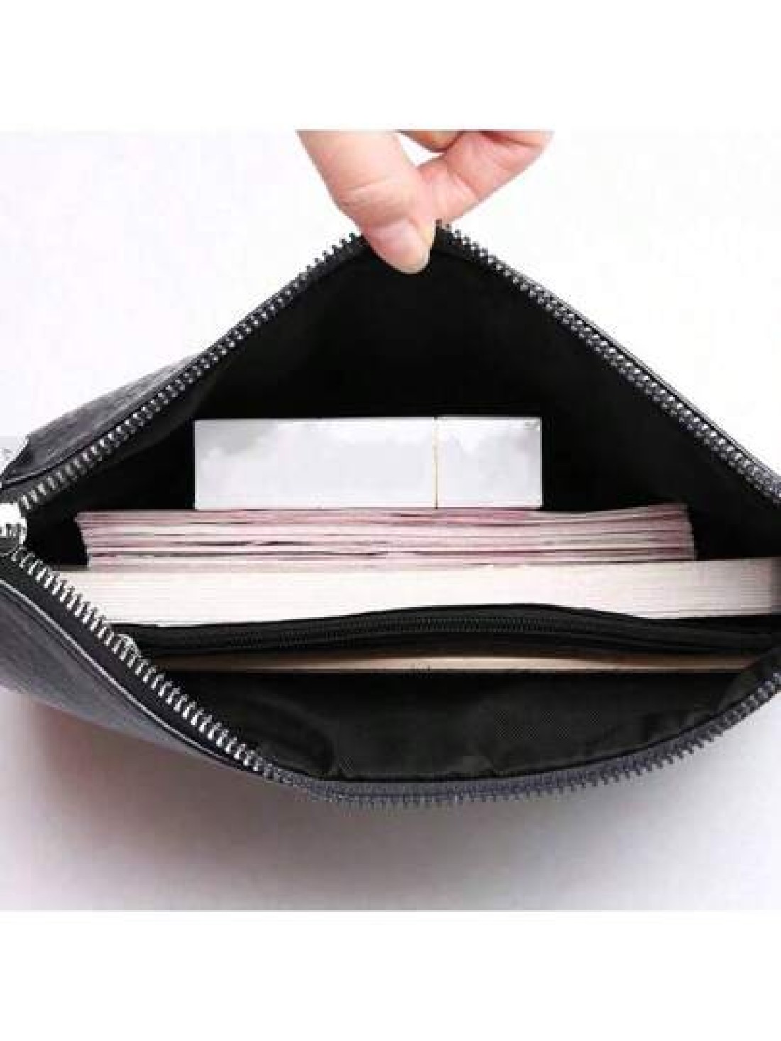 Men Clutch Bag Handbag Wristlet Bag Waterproof Portable Lightweight For College Business Travel Pu Leather Business Simple Style Fashion Streetwear For Boys College Student Gift Commute Undergraduates
