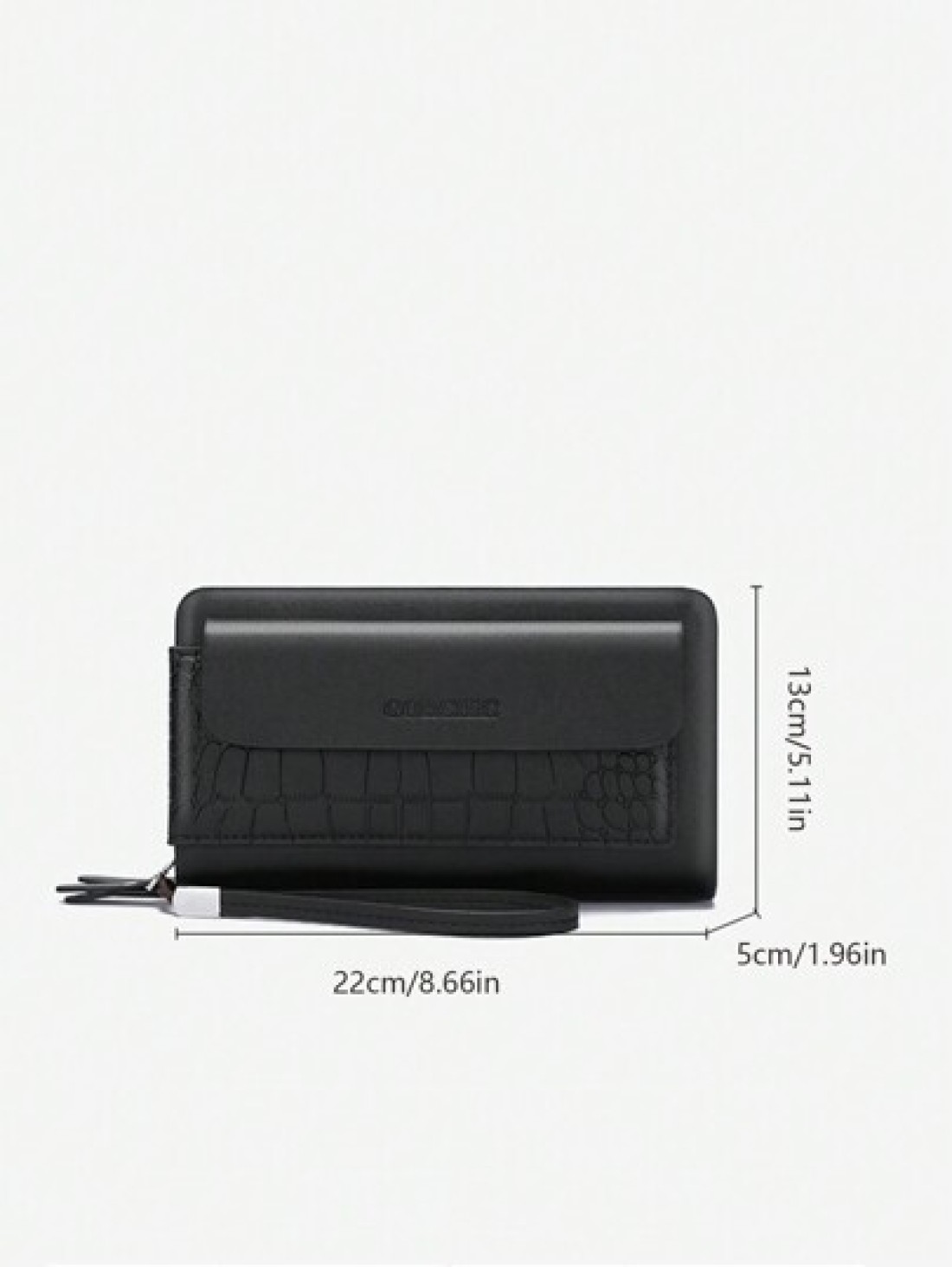gorchis New Crocodile Pattern Clutch Bag Multi Card Slots Double Zipper Multifunctional Handheld Wallet Long Purse Phone Bag Business Casual Black Clutch Summer Dad Freshman For Books Travel Winter Ho