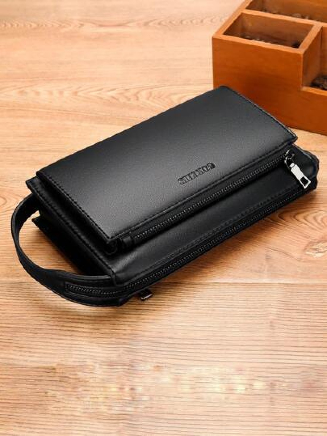 gorchis New Fashion Men s Clutch Bag With Password Lock Anti Theft Multi Pocket Multi Card Slot Long Wallet PU Leather Men Bag Multifunctional Travel Pouch Christmas Fall University Bag Wallet Men Han