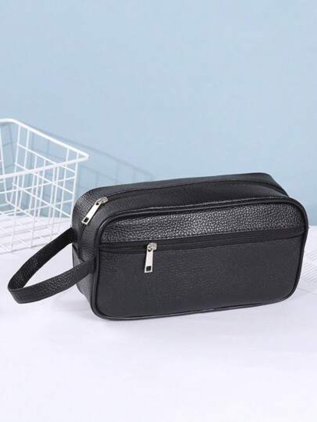 Business Trip Toiletry Bag Waterproof Toiletry Bag Travel Supplies Storage Bag Portable Cosmetic Bag Fashionable PVC Solid Color Mobile Phone Wrist Bag Coin Purse Christmas Holiday Thanksgiving Gifts