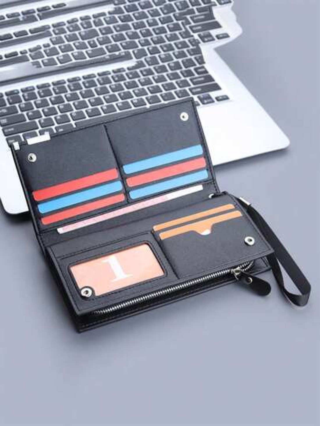 Men Long Wallets Large Capacity Zipper Handbag Card Holder Male Purse Coin Pocket Luxury Brand Clutch Wallet Commute Graduation Gifts Freshman For Books Multi Functional Dorm University Christmas Scre