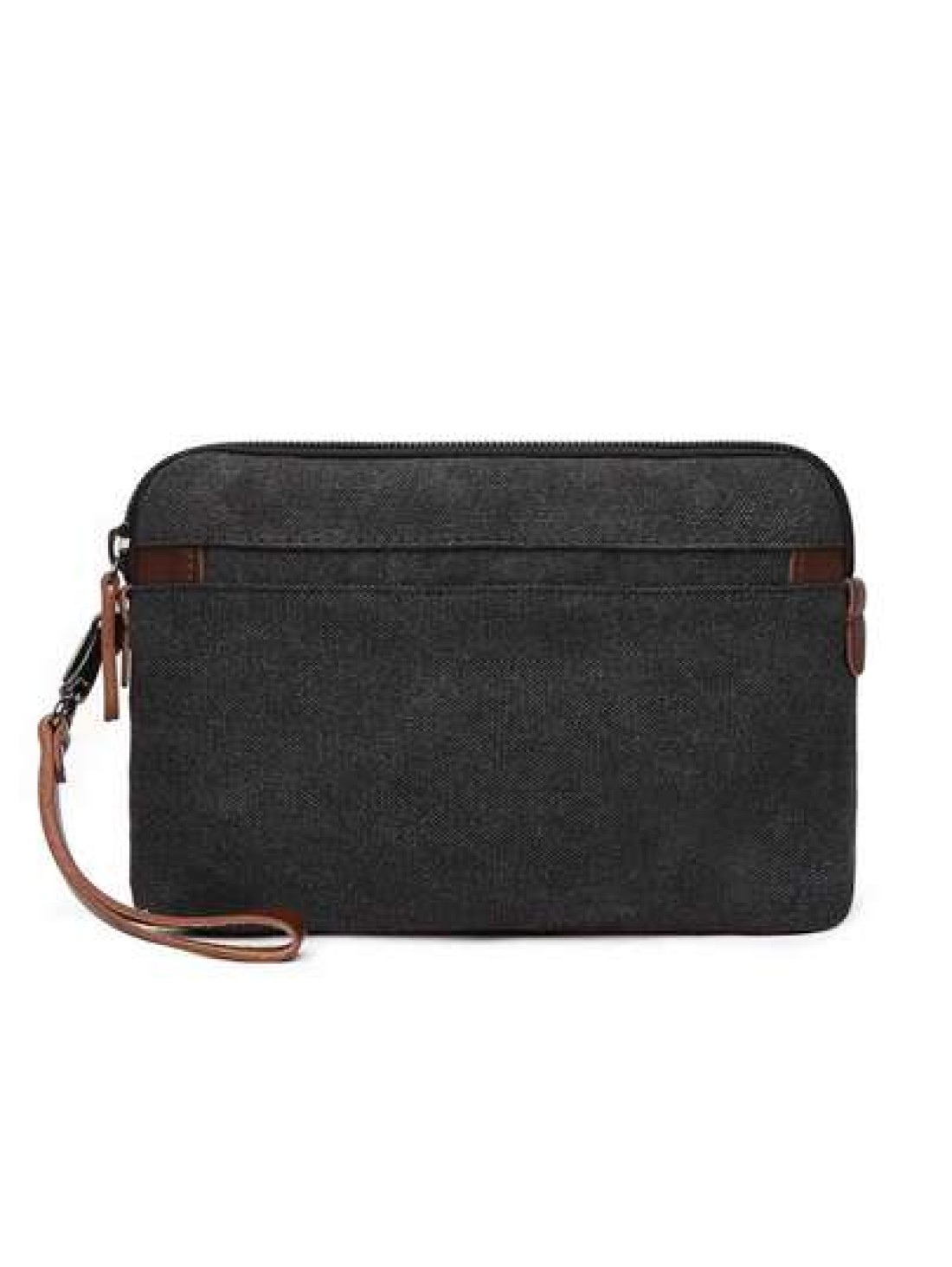 1 Pc Casual Canvas Men Clutch Wrist Bag With Faux Leather Wallet Men Handbag Clutch Bag Long Wallet Coin Purse Phone Bag For Travel And Business Multi Colors Available Purse Essentials