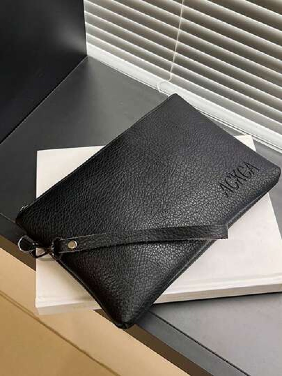 Men s Fashion Stylish Casual Litchi Grain Clutch Bag