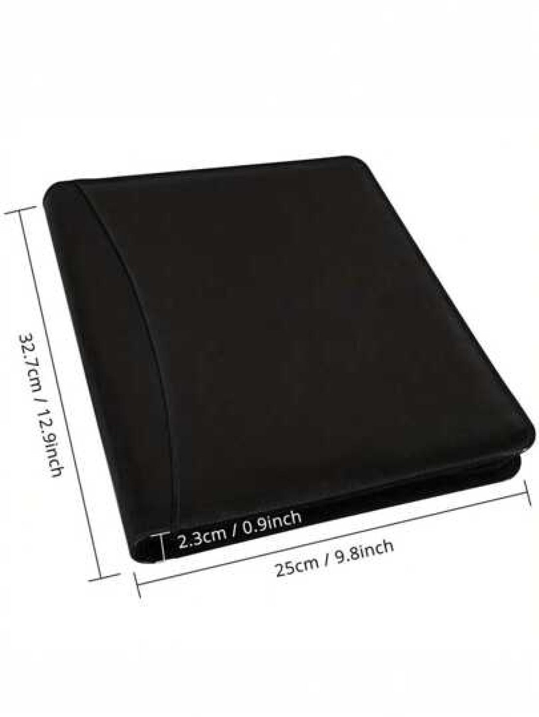 1pc DIY Zippered PU Leather Business Padfolio Notebook With Letter Size Clipboard A4 Portfolio Binder Organizer Folder Interview Resume Document Organizer With Sleeve Holder Black A Great Partner For