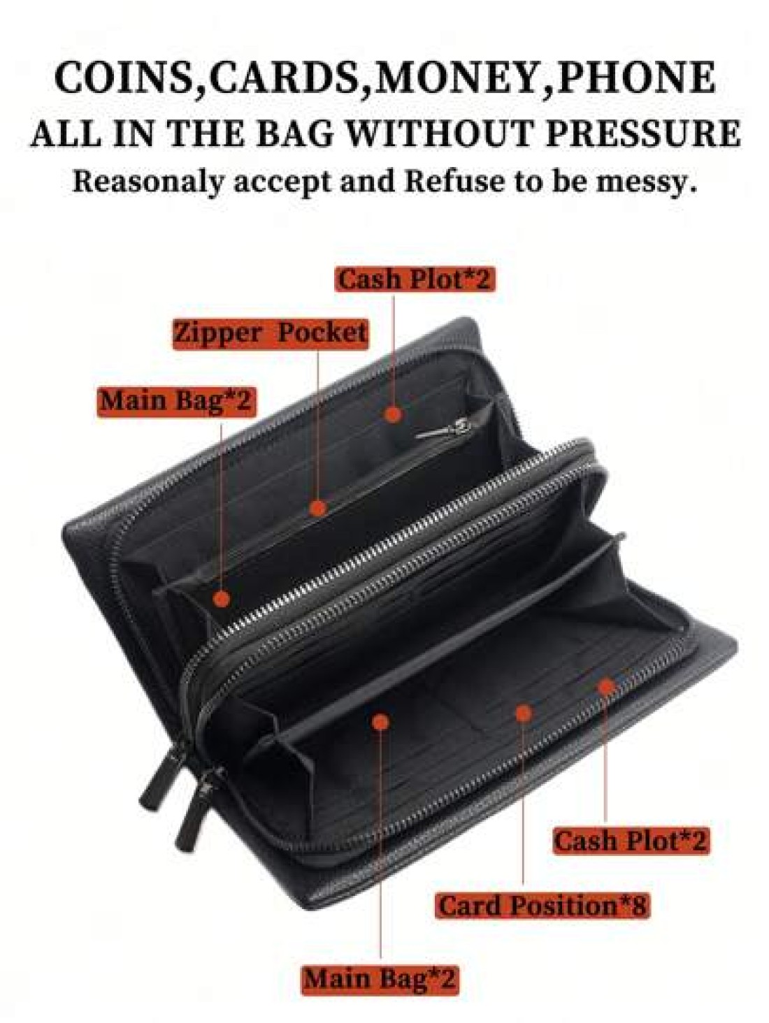 HOVI S Classic Solid Color Retro Clutch Bag Simple Business Large Capacity Lightweight Waterproof Men s Daily Commuting Mobile Phone Bag
