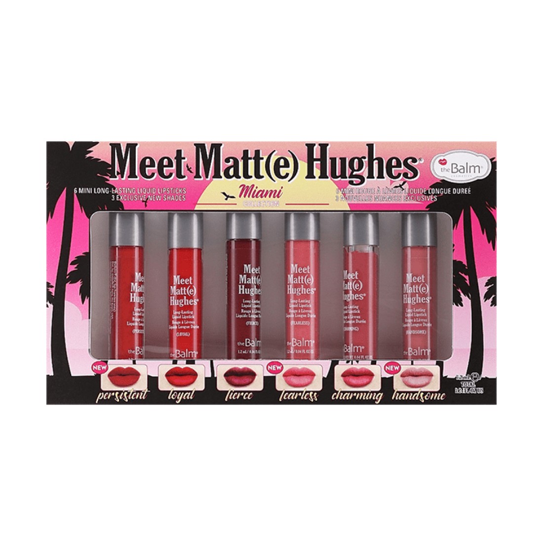 theBalm Meet Matte(e)Hughes Set of 6 Mini Lipsticks - Miami