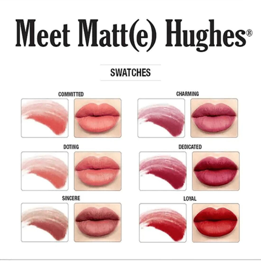 theBalm Meet Matte Hughes Set of 6 Mini Lipsticks