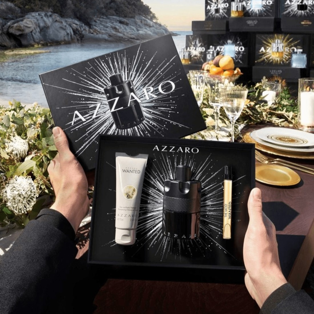 Azzaro The Most Wanted Gift Set For Men - Eau De Parfum Intense - 3 Pieces