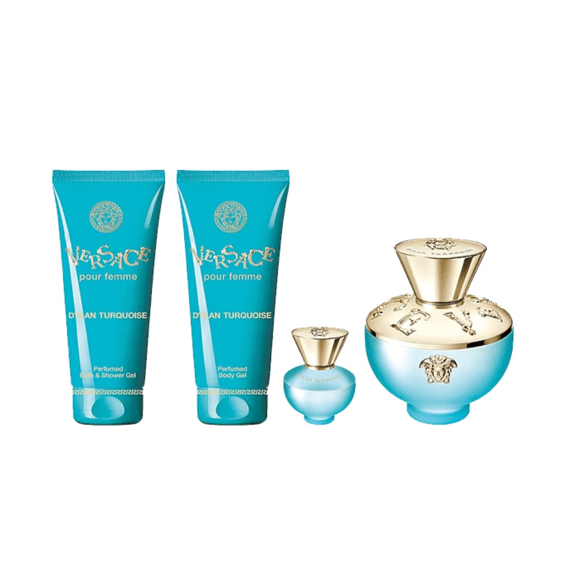مجموعة عطر بور فيم دايلان تركواز من فرزاتشي للنساء - او دو تواليت - 4 قطع