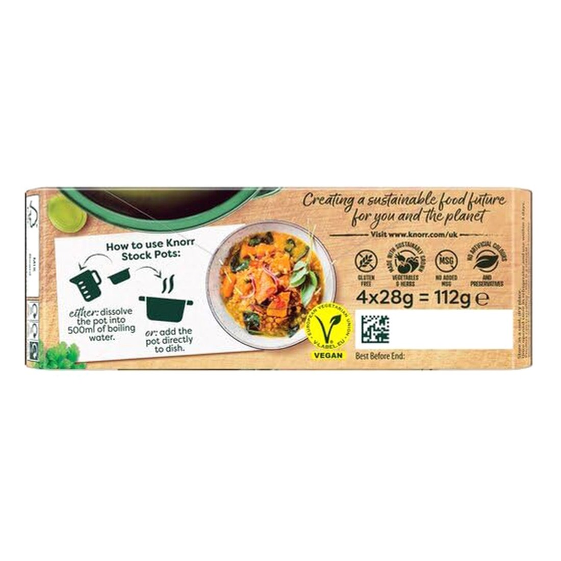 Knorr Vegetable Stock Pot 4 Pots 112g