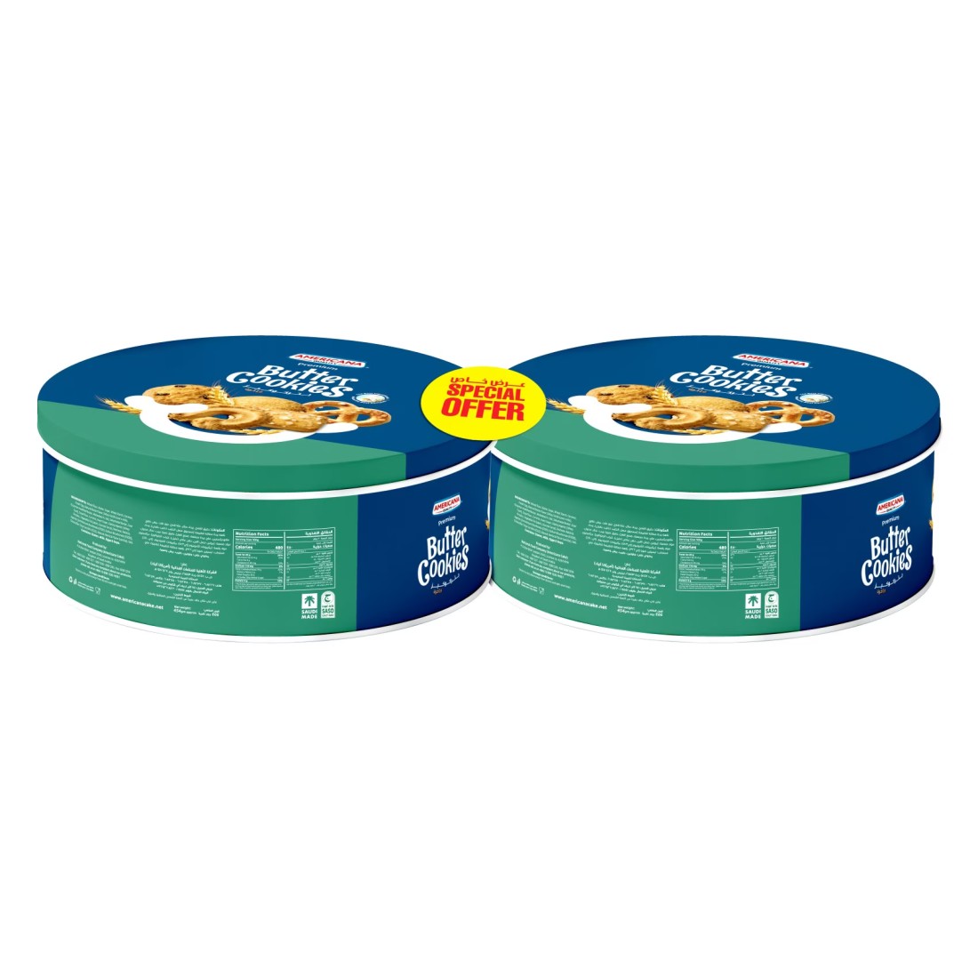 Americana Butter Cookies Blue Tin 454g Pack of 2