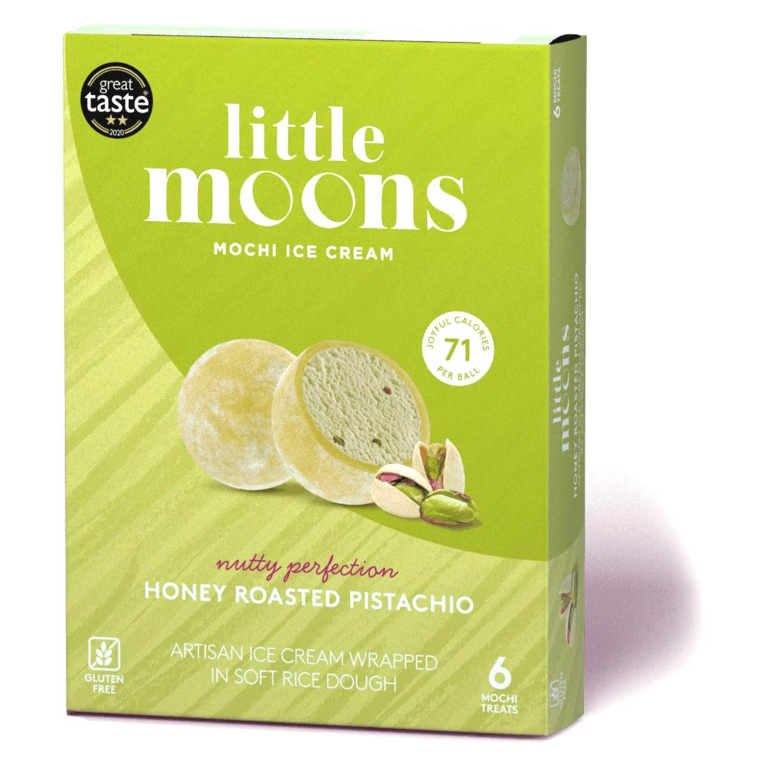 Little Moons Honey Roasted Pistachio Flavoured Mochi Ice Cream, 192g