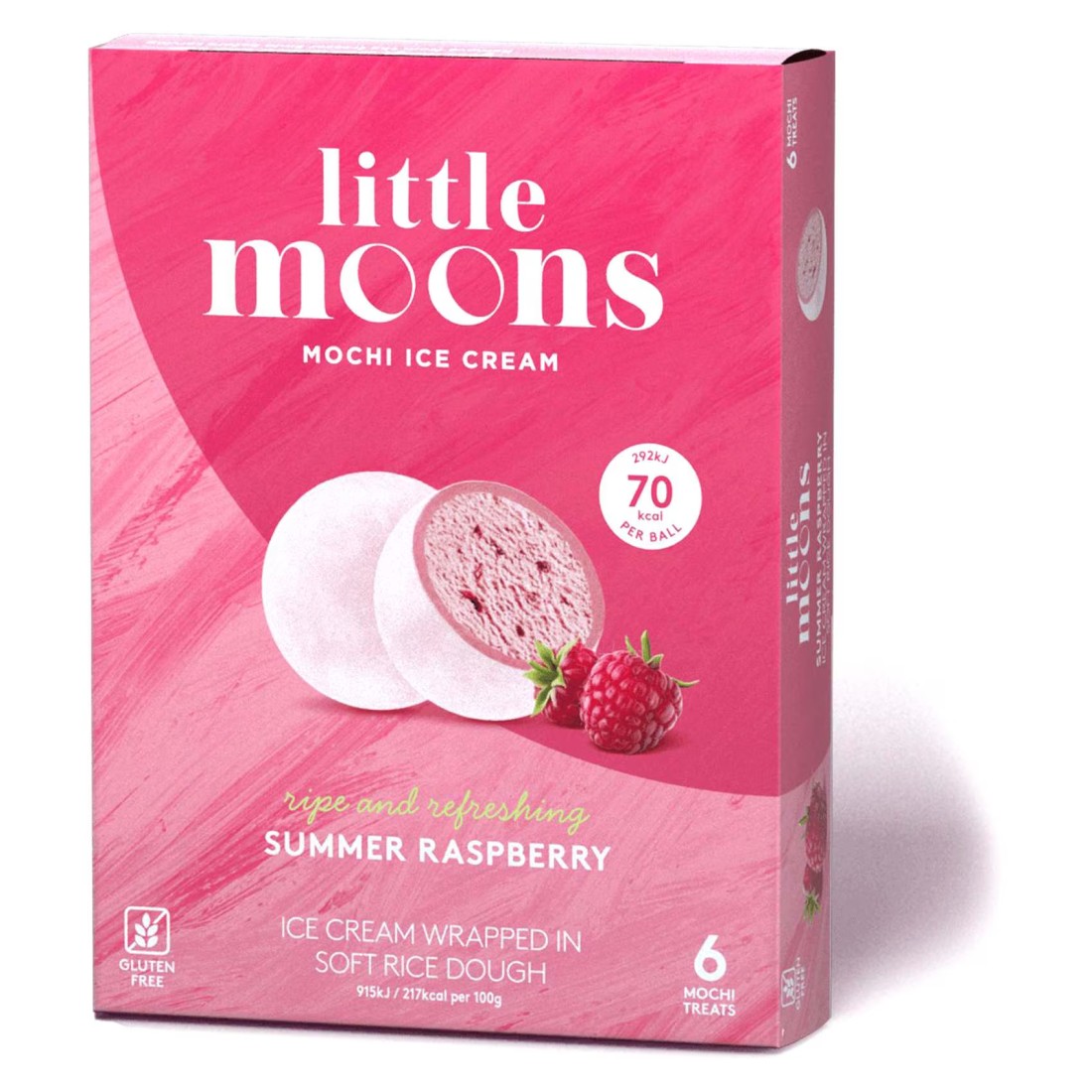 Little Moons Summer Raspberry Flavoured Mochi Ice Cream, 192g