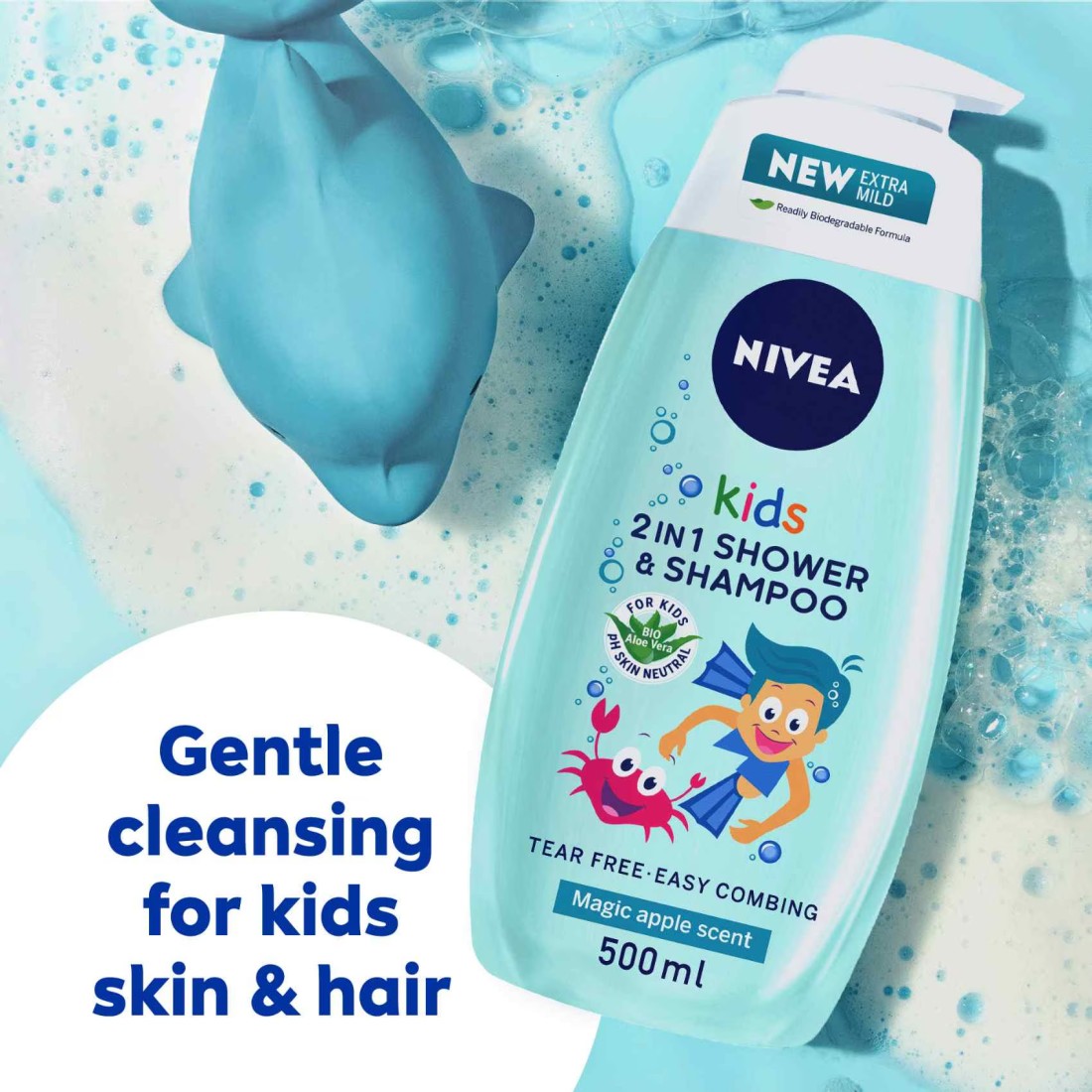 NIVEA 3in1 Kids Shower, Shampoo &amp; Conditioner 500ml