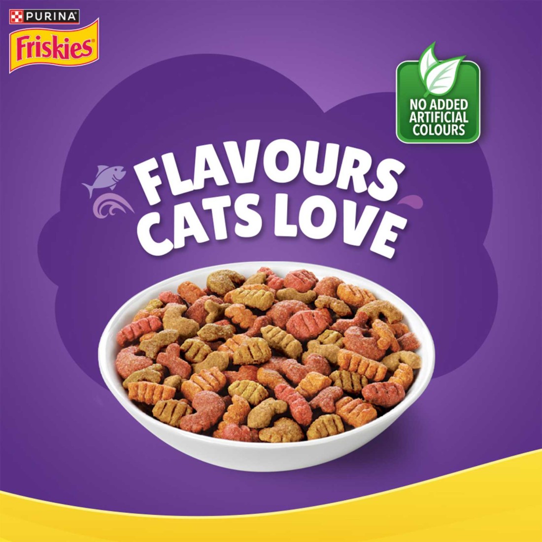 Purina Friskies Surfin&#39; Favourites Flavours of Mackerel, Tuna, Salmon and Sardine Adult Dry Cat Food, 400g
