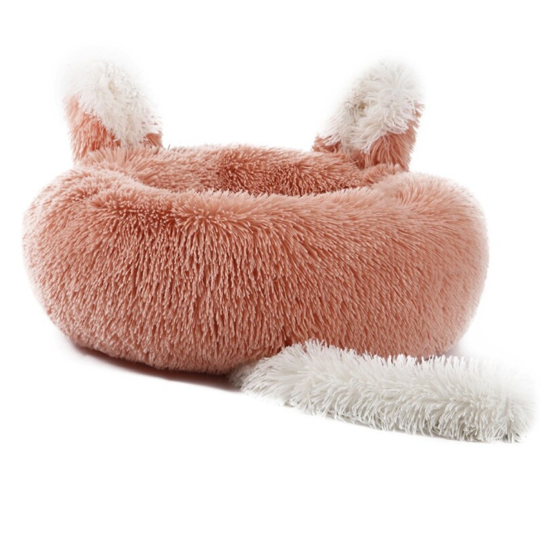 Cat &amp; Dog Pet Bed With Cute Design And Shape Comfortable Plush Ultra Soft Cushion Self Warming Pet Bed Made With Fleece Faux Fux With Waterproof Bottom (Diamater 50CM)